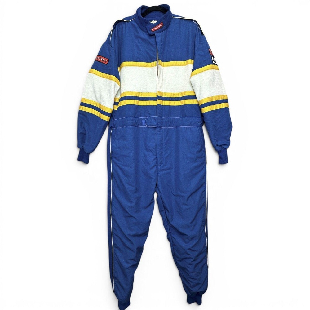 Pyrotect Racing Suit‎ Mens XXL Short Blue SFI 3-2A/5 One-Piece Race Driver Worn